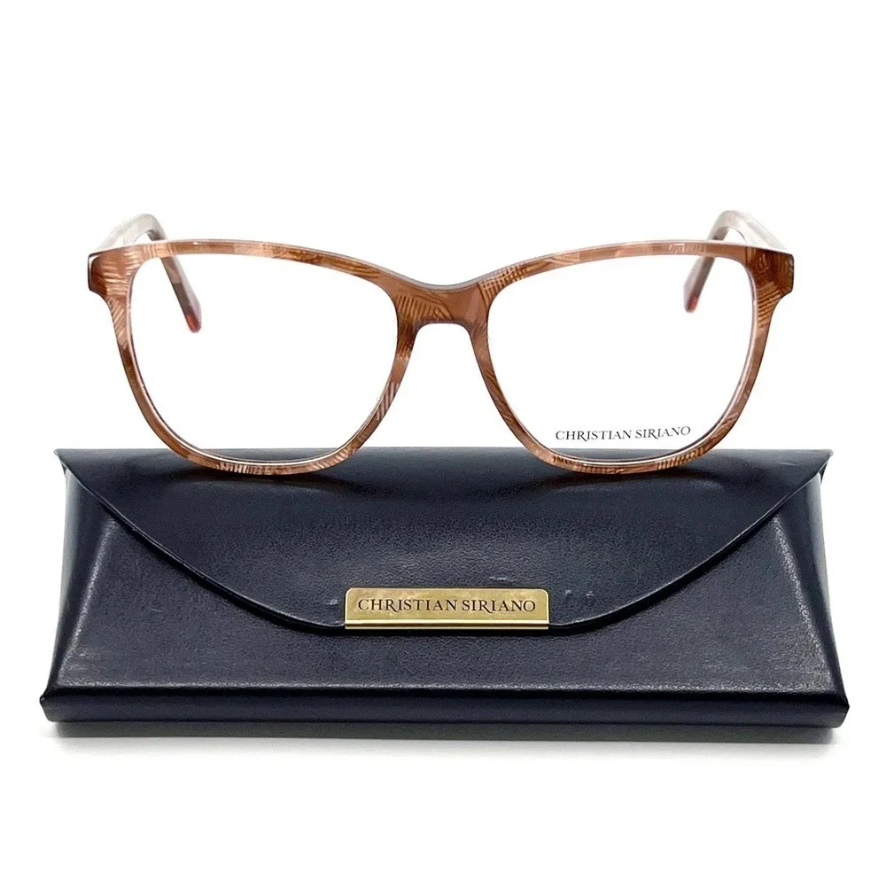 NEW!!! CHRISTIAN SIRIANO Eye Frames AMBER PNKMB Authentic